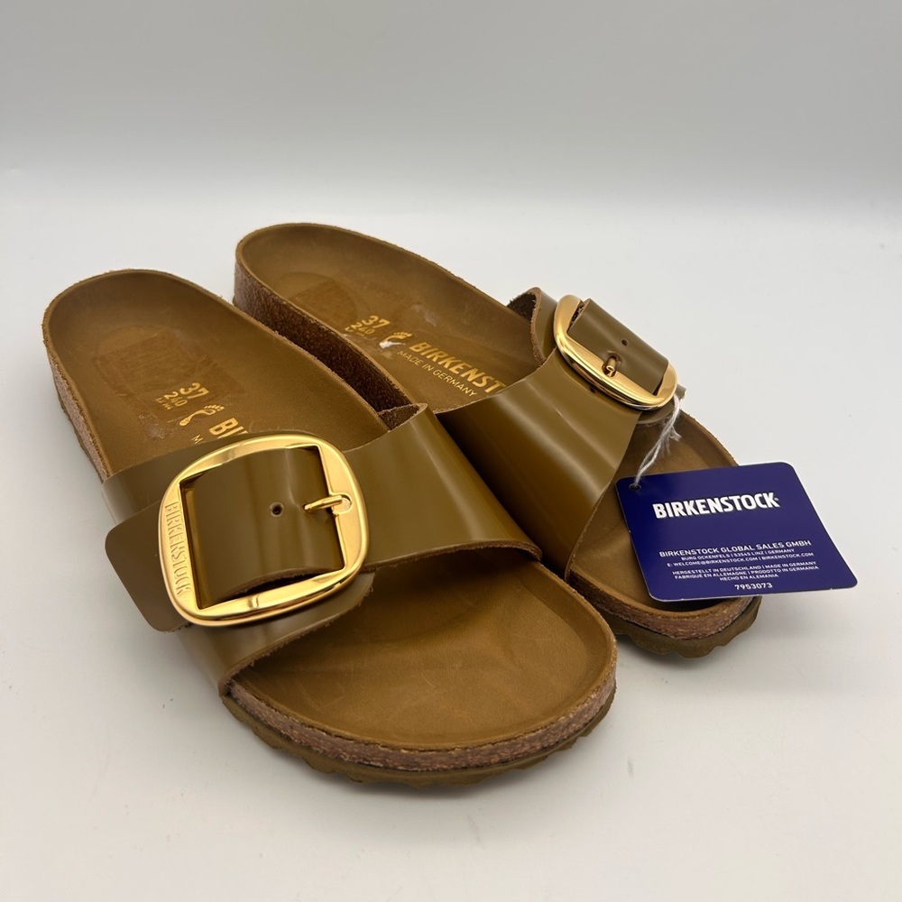 New w/o Box Birkenstock Madrid Big Buckle Drk Olive Green 37 Exquisite Narrow